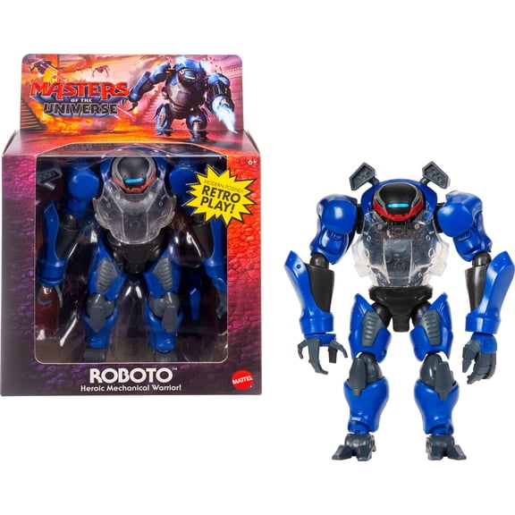 Masters of the Universe 2026 Movie Origins Deluxe Roboto Action Figure Toy, Mechanical Warrior