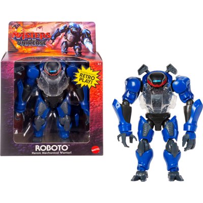 Masters of the Universe 2026 Movie Origins Deluxe Roboto Action Figure Toy, Mechanical Warrior
