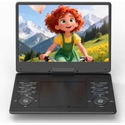 PJGCWB Portable DVD Player with 13.3" Wide View 1280x800 HD Swivel Screen for car and kids with HDMI, Black