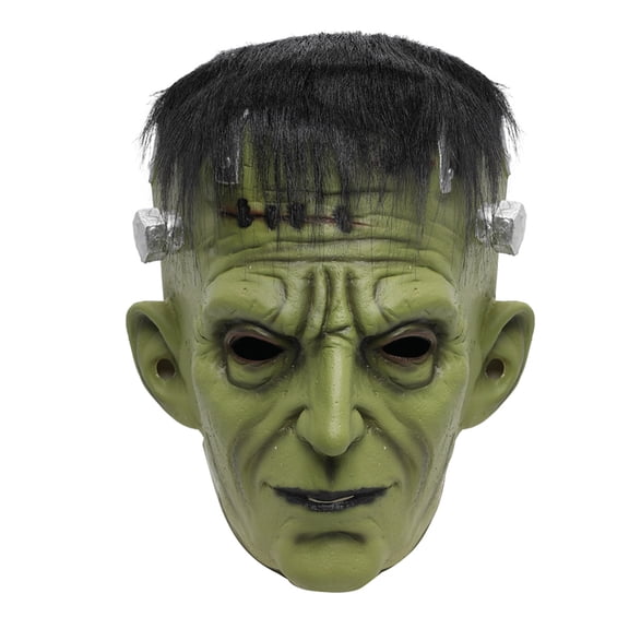 PJKOBMJ Frankenstein Full Head Mask, Classic Monster Latex Mask with Hair for Adult Halloween Cosplay Masquerade Party