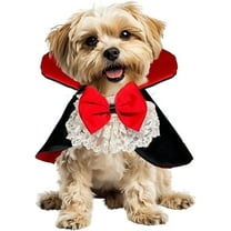 PJKOBMJ Pet Halloween Vampire Baron Cape, Pet Festival Robe, Halloween Costume Set, Suitable for Small and Medium Cats and Dogs(XS)