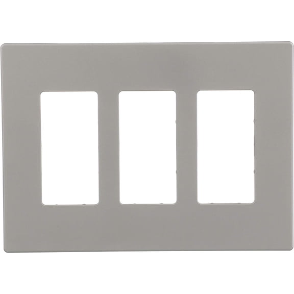 PJS263SG-SP-L Designer 3-Gang Screwless Wallplate, Silver Granitesilver Granite