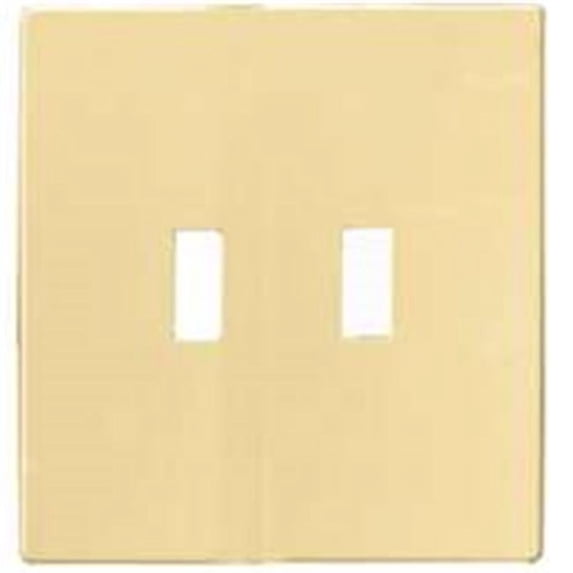 PJS2V 2-Gang Screwless Wallplate Switch, Ivory