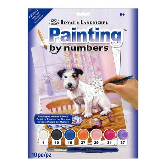 Royal & Langnickel Painting by numbers 10pc Hungry Hound Painting Project