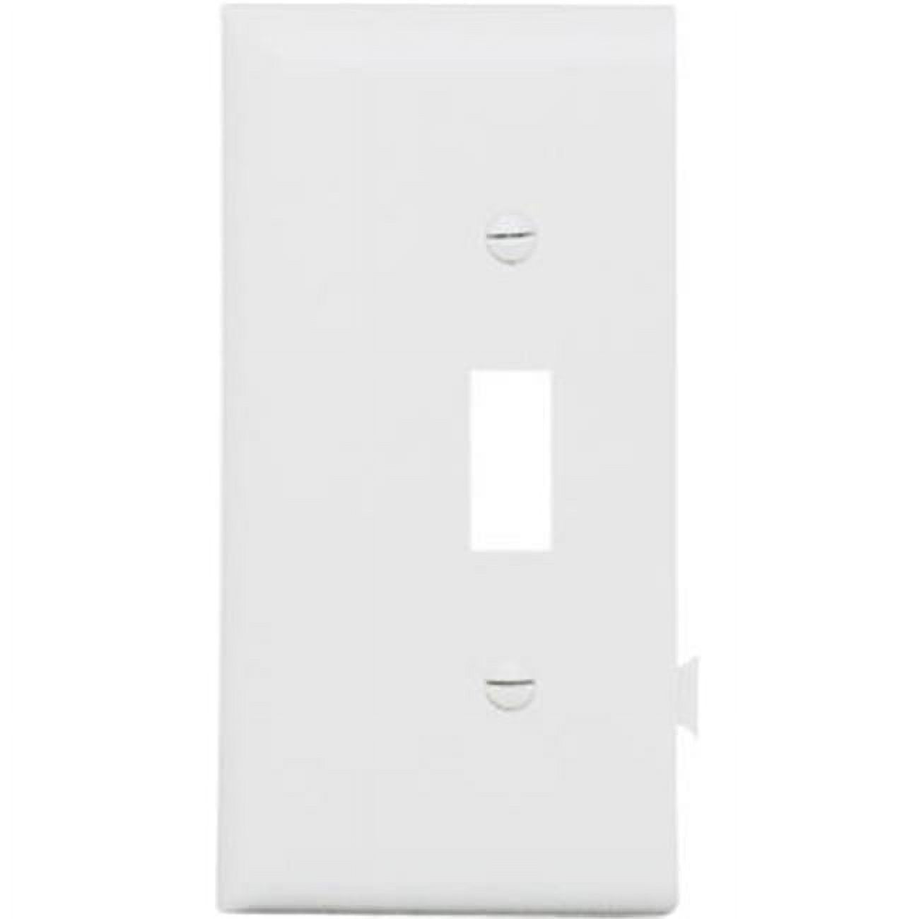 PJSE1W Toggle Opening End Section Sectional Nylon Wall Plate, White