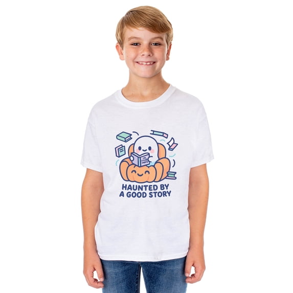 PJammy Halloween T-Shirt Boys' Haunted Story Short Sleeve Tee