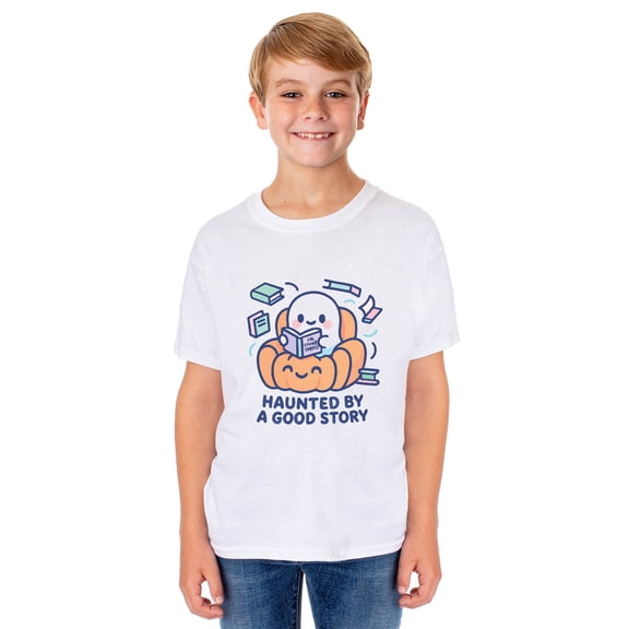 PJammy Halloween T-Shirt Boys' Haunted Story Short Sleeve Tee