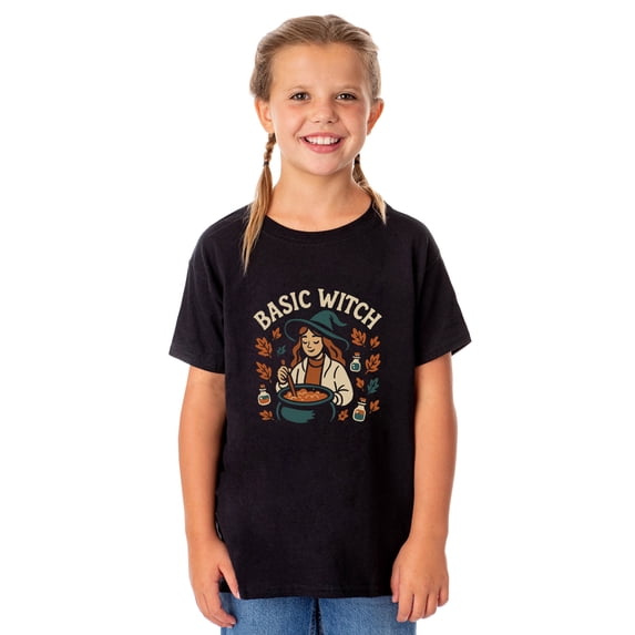 PJammy Halloween T-Shirt Girls' Basic Witch Short Sleeve Tee