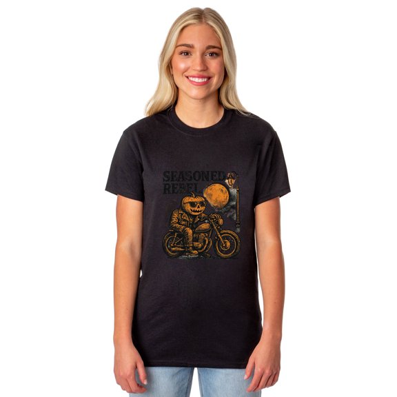PJammy Halloween T-Shirt Women's Pumpkin Rider Short Sleeve Tee