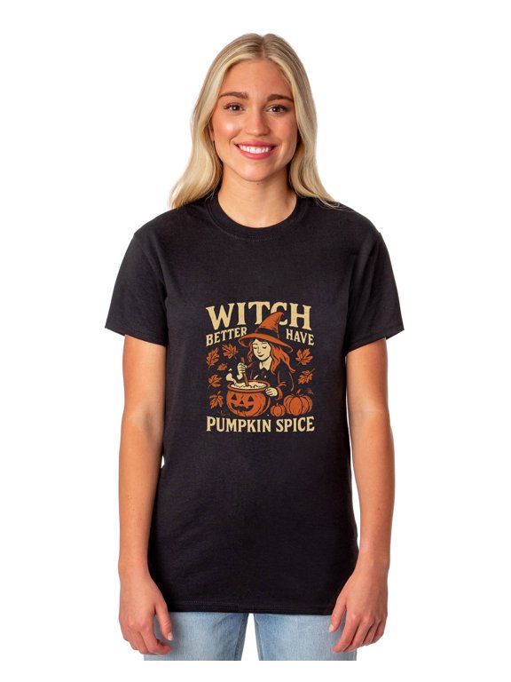 Halloween T-Shirt Women's Pumpkin Spice Short Sleeve Tee