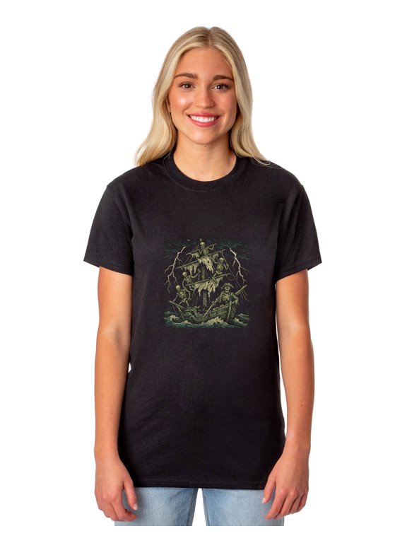 Halloween T-Shirt Women's Skeleton Crew Short Sleeve Tee