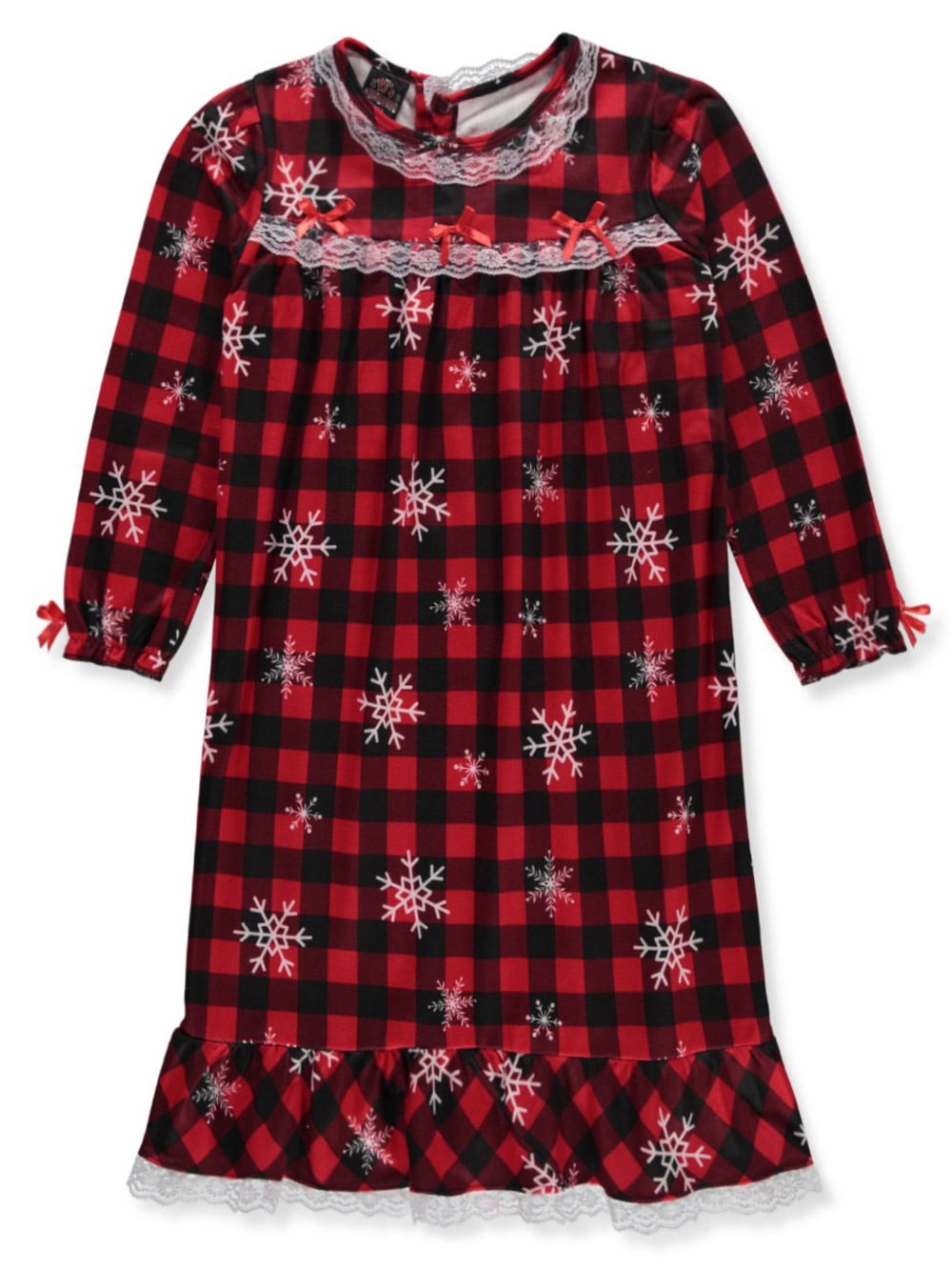 PJs & Presents Girls' Holiday Nightgown red/multi, 6 6x (Little