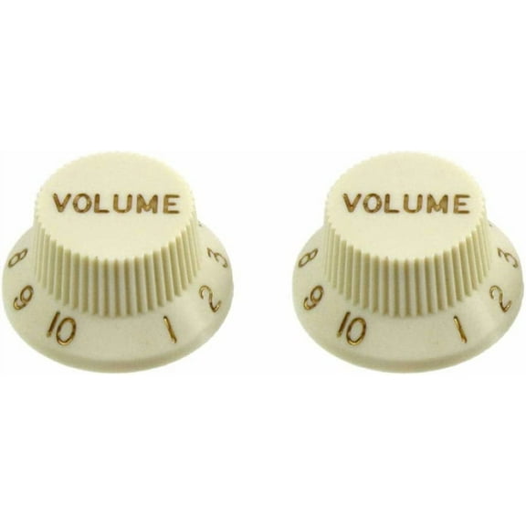 Allparts PK-0154 Set of 2 Plastic Volume Knobs for Stratocaster, Mint Green