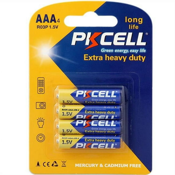 PK Cell R03P-S 1.5V Heavy Duty AA Battery, Pack of 60