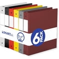 thumbnail image 1 of PK00062 Model 231261 Pack of 6 Binders, Assorted Colors; 1.5-inch Round Ring, Office Binder, Durable Construction, Ergonomic Design, Multiple Colors Available, 1 of 1
