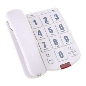 PK3000 Big Button Landline Phone Desktop Telephone- Amplified Sound, Perfect for Seniors and Visually Challenged