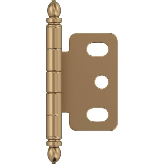 PK3180TBCZ | Cabinet Hinge | 3/4 inch (19 mm) Door Thickness | Full Inset | Partial Wrap | Ball Tip | Champagne Bronze | Kitchen Cabinet Door Hinge | Single Hinge | Functional Hardware