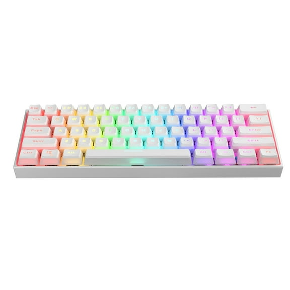 PK61 61 Key yellow Switchs USB Wired Backlit Game Mechanical Keyboard, Keyboard