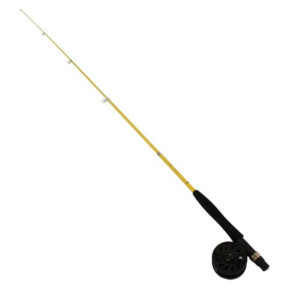 PK66TF Pack-It Fly Combo, 6'6" Length, 1 Piece Telescopic. #3 Line Weight, Yellow Rod/Black Reel