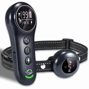 2-in-1 Dog Shock Collar & Dog Bark Collar - Smart Anti Barking Dog Training Collar with 5 Adjustable Sensitivity & 3300FT Remote for All Breeds IP67 Waterproof E-Collar