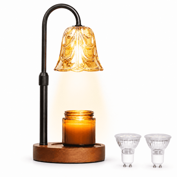 PKALQ Candle Warmer Lamp with Timer Dimmable, Birthday Gifts for Women Mom, House Warming Gifts New Home Decor, Wax Melt Warmer for Jar Candles with 2 Bulbs