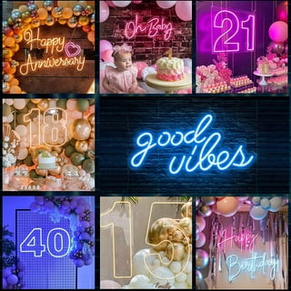 LED Number 1 Neon Sign Dimmable Neon Numbers Symbols Letters Age Light  Signs for Birthday Party Anniversary Event Cafe Bar DIY Sweet Decor Night  Light