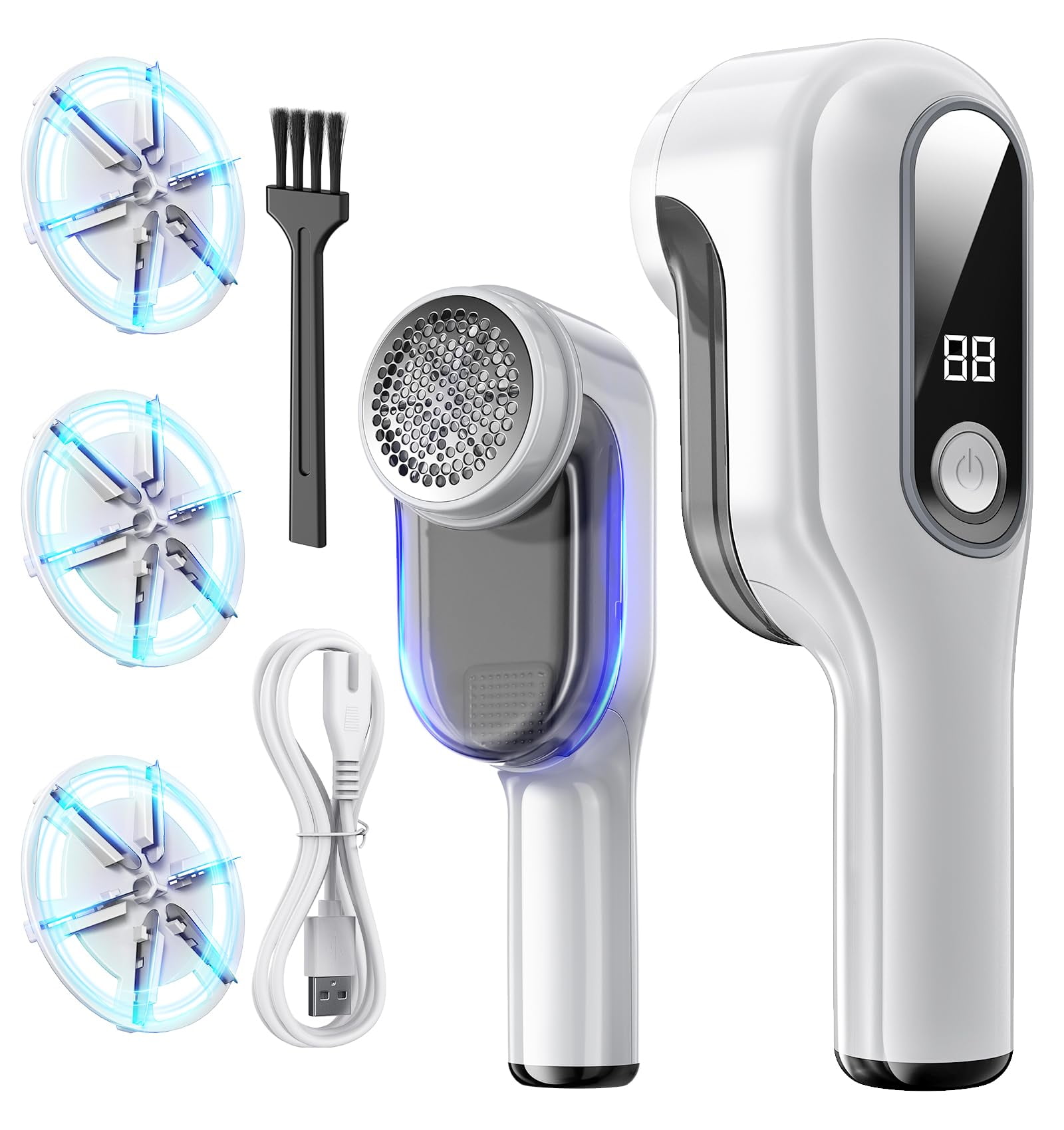 PKBD Large Size Electric Charging Fabric Shaver and Double-Blade Lint ...