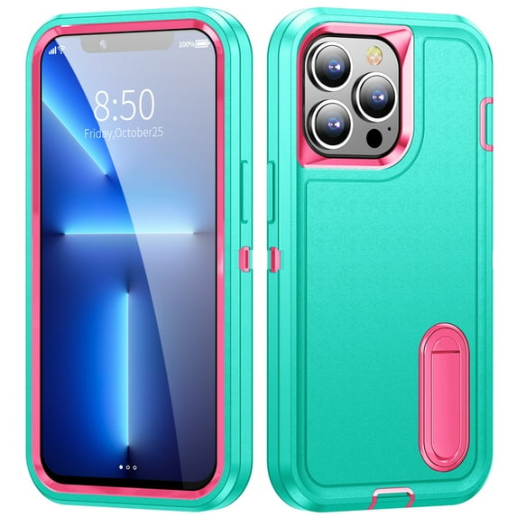 PKCASE Heavy Armor Shockproof Case For iPhone 13 14 15 Pro Max 11 12 Pro Max 6 6s 7 8 Plus SE 2022 X Xs XR Metal Bracket Cover