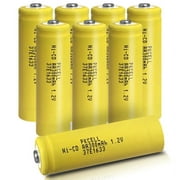 PKCELL 10PCS AA NiCd Ni-Cd 300 mAh 1.2V Rechargeable Battery for Solar Lights