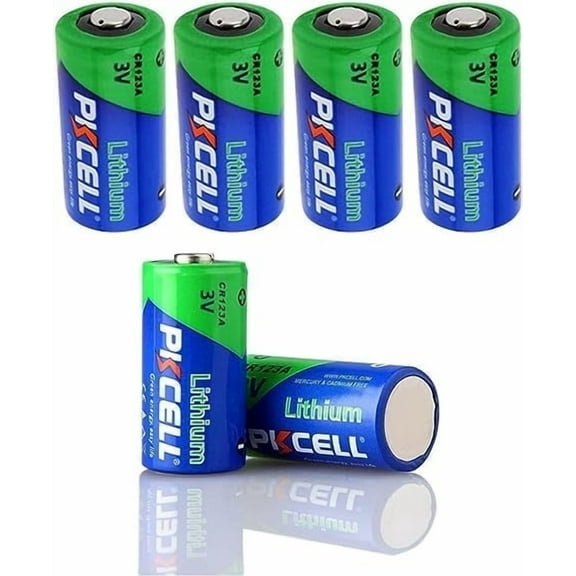 PKCELL 123A Batteries (6 Pack), 123A 3V 5018LC K123 CR17345 Lithium Batteries for Camera