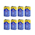 PKCELL 9V Battery, Long Lasting 9V Batteries, 8 Pack 6F22