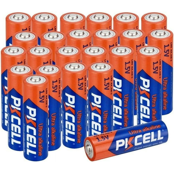 PKCELL AA Batteries, Double A Heavy Duty Long Lasting Alkaline Power Batteries, 24 Count
