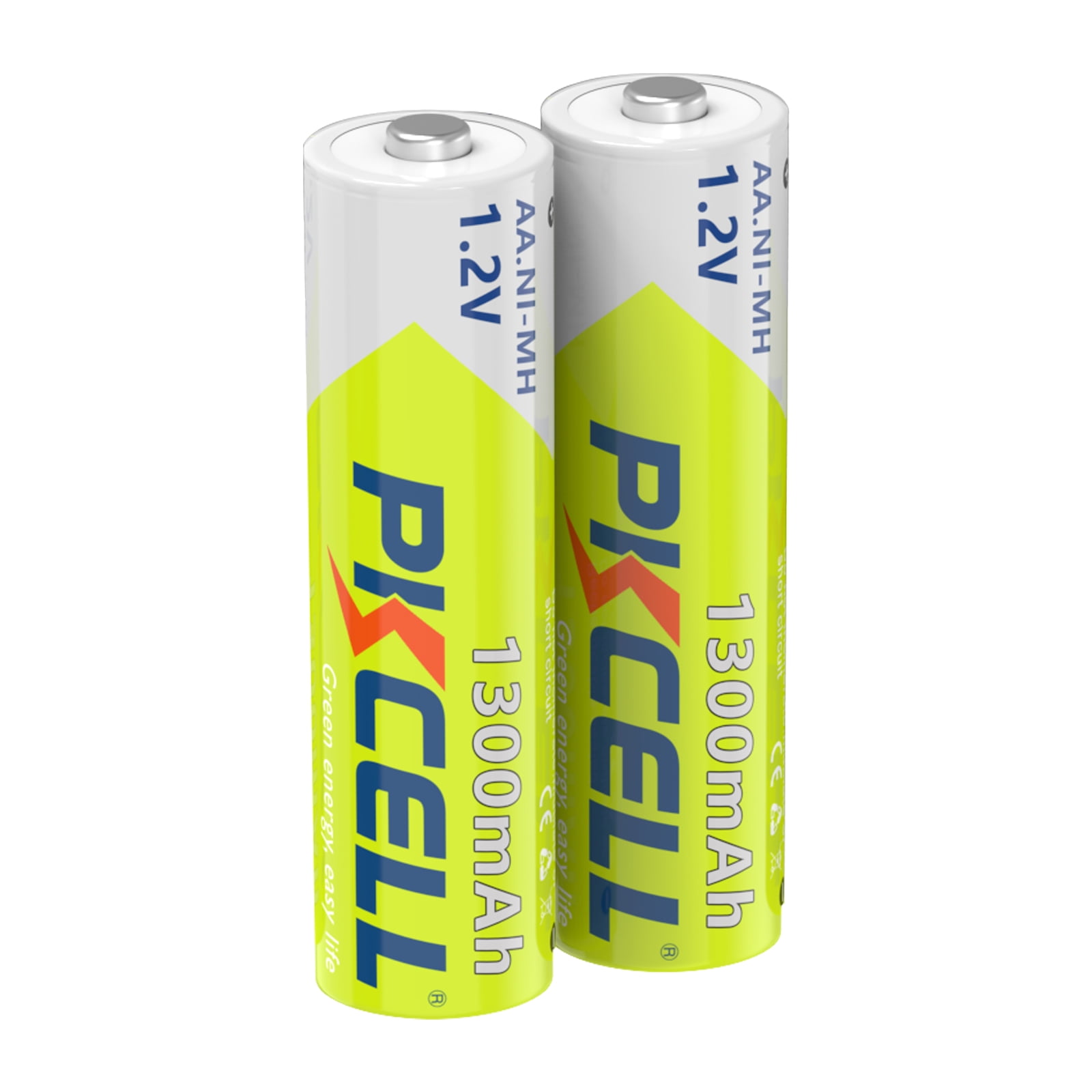 PKCELL AA NiMH 1.2V 1300mAh Rechargeable Battery, 2PCS Double A