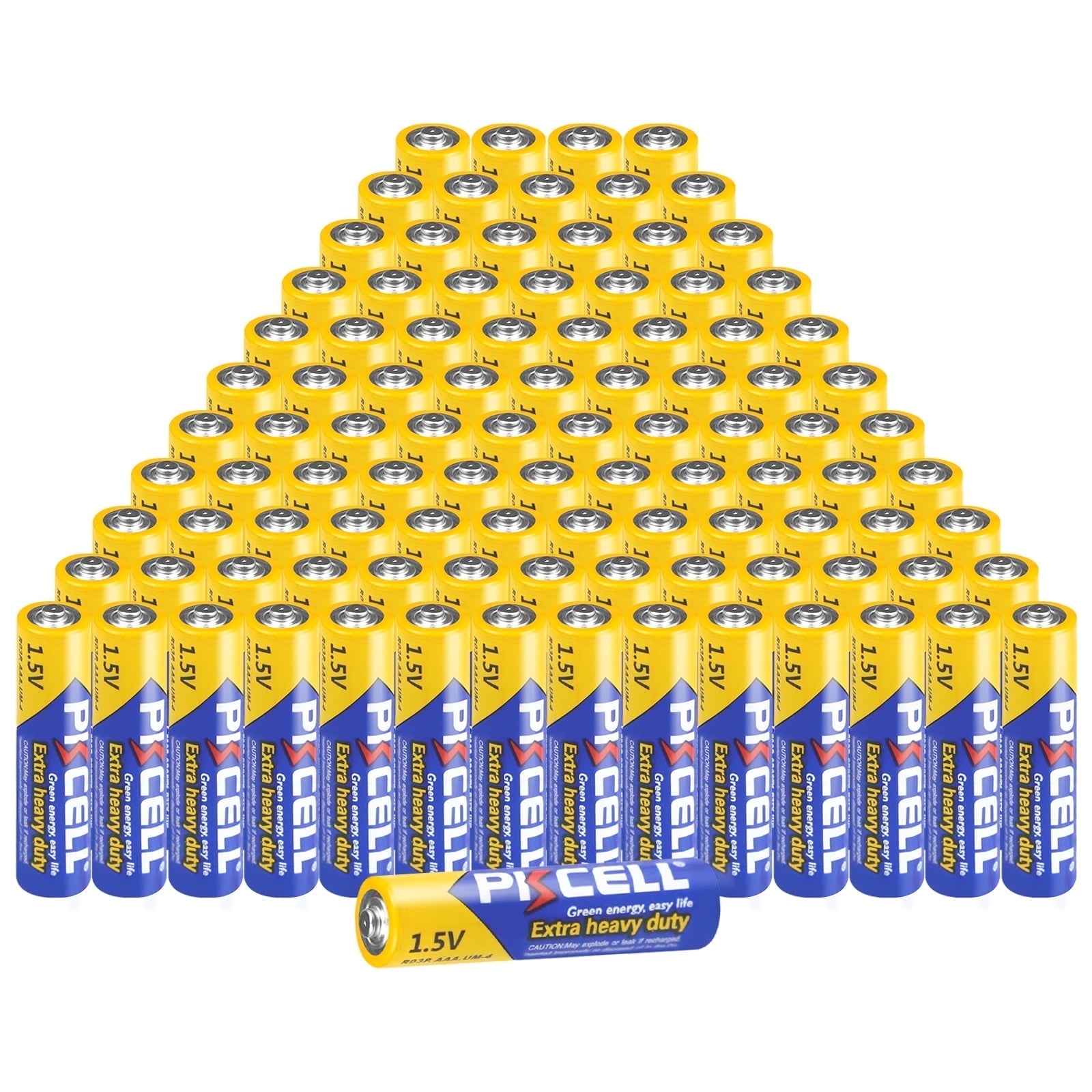 PKCELL AAA 1.5V Battery, Triple A Carbon Zinc Batteries100 Pack