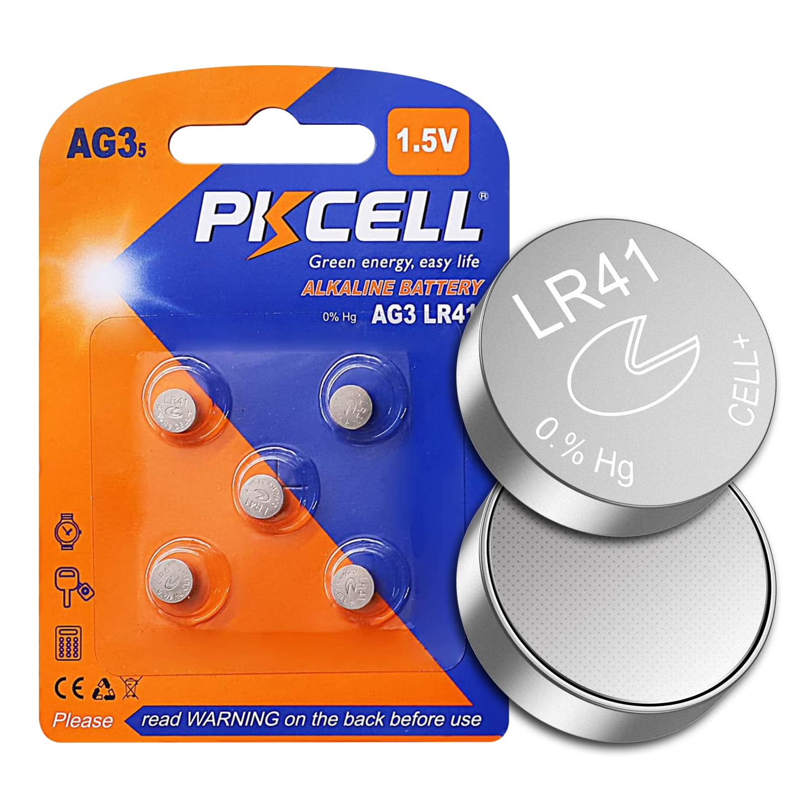 PKCELL AG3 1.5V Battery LR41 392 384 192 Button Alkaline Cell For PKCELL AG3 1.5V Battery LR41 392 384 192 Button Alkaline Cell For