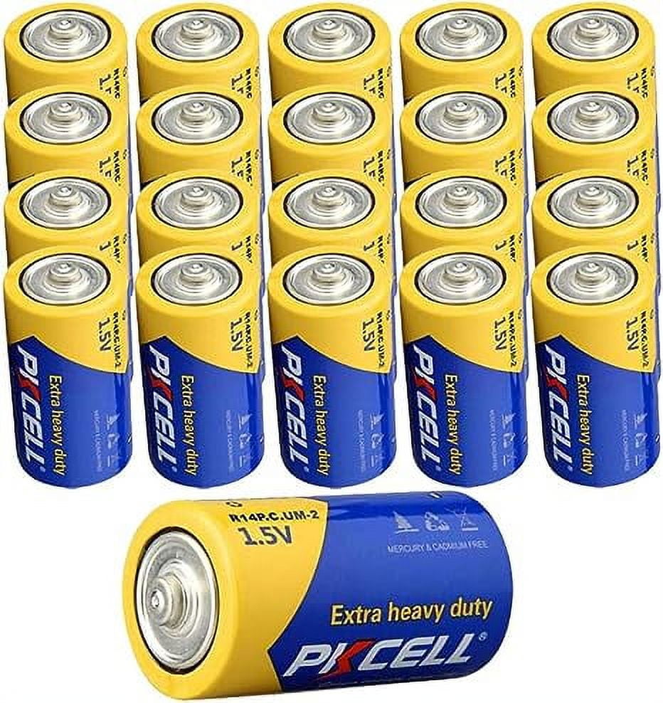 PKCELL C Battery, Long Lasting C Batteries, 20 Pack