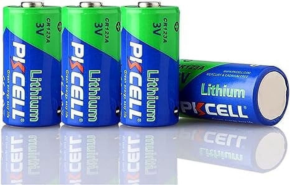 PKCELL CR123A Lithium Batteries 4 Pack CR123 3V Non Rechargeable Battery