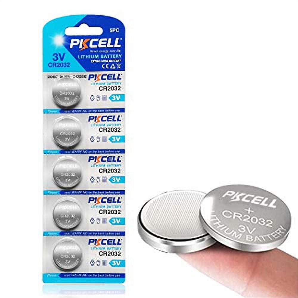 PKCELL CR2032 CR2032 Batteries ECR2032 DL2032 3V Lithium Batteries (5pc