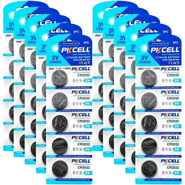 PKCELL Cr2032 Battery 2032 3v Lithium Coin Battery Cell CR 2032 Button