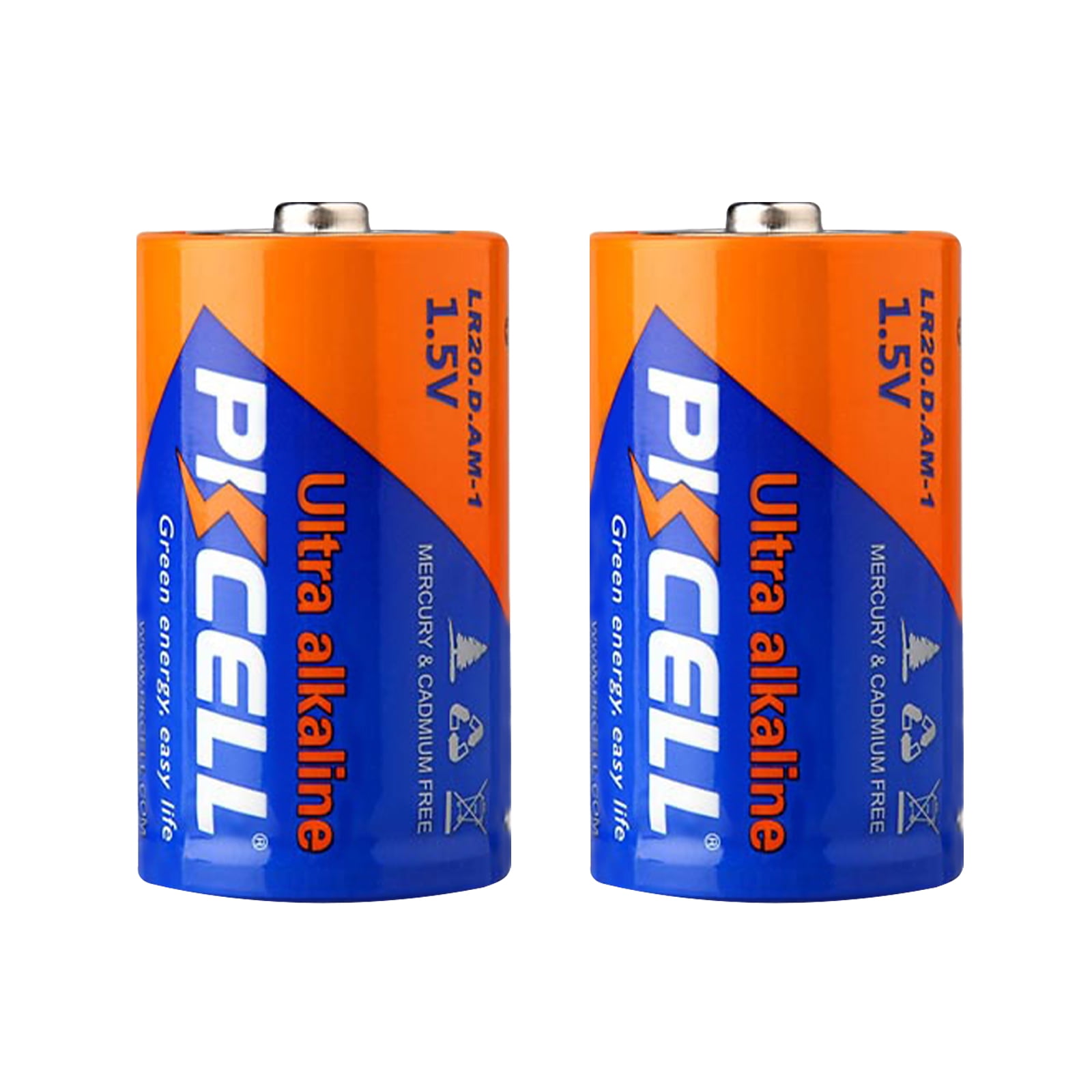 PKCELL LR20 D Size 1.5V Alkaline Battery, 4PCS for Flashlights
