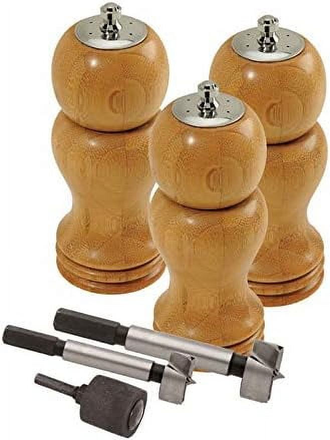 PKGRIND9SS Salt Shaker & Peppermill Grinder Mechanism Combo Kit Starter Package Woodturning