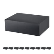 PKGSMART 10 Gift Boxes with Lids, Black Gift Boxes Bulks for Wedding, Birthday, 9.5x6.5x3 inches