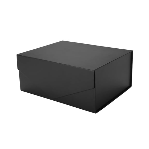 PKGSMART Gift Box for Fathers Day, 9x6.5x3.8 inches, Black Gift Box with Magnetic Lid for Present