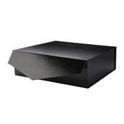 PKGSMART Gift Box, Large Black Magnetic Gift Box with Lid for Mother's Day, 13.5x9x4.1 inches