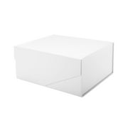 PKGSMART Gift Box, White Bridesmaid Gift Box with Magnetic Lid for All Occations, 9x6.5x3.8 inches