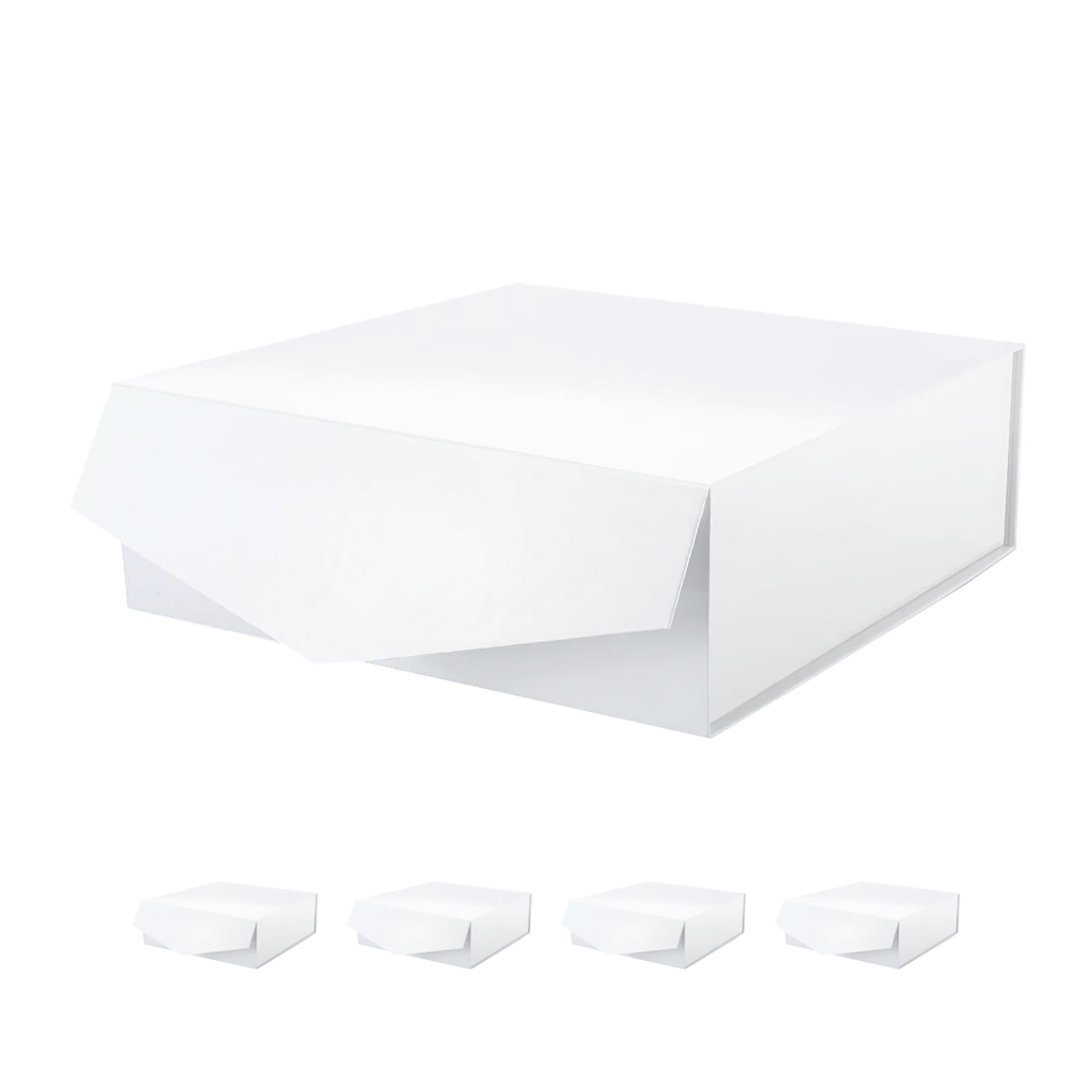 PKGSMART Gift Boxes, 5 Large White Gift Boxes with Lids for