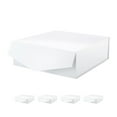 thumbnail image 1 of PKGSMART Gift Boxes, 5 Large White Magnetic Gift Boxes with Lids for Wedding, 9x9x3.4 inches, 1 of 6
