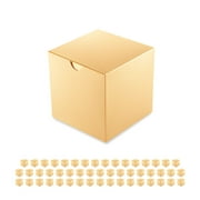 Juvale 30-Pack 6X6X4 inch Gift Boxes with Lids - Matte Black Cardboard Boxes for Presents, Bridesmaid, Groomsmen, Retail