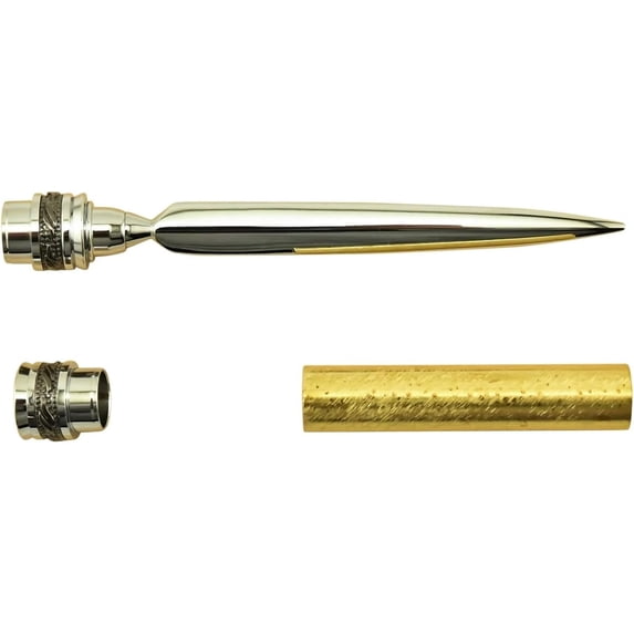 PKMAJLOTP Letter Opener Kit Woodturning Project (Gun Metal & Chrome)