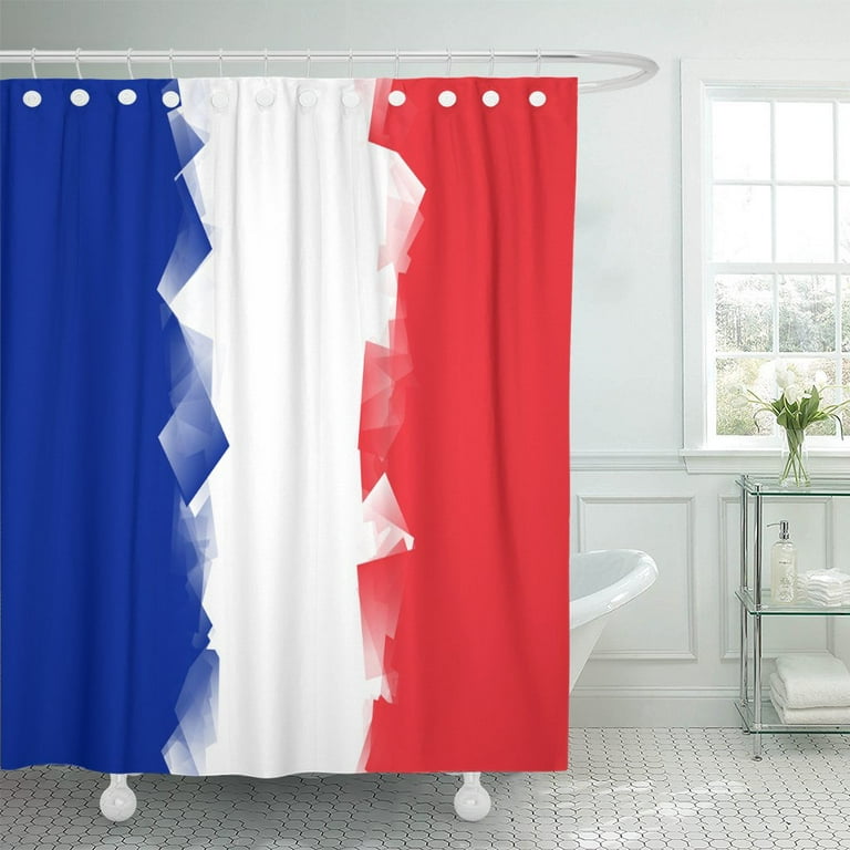 PKNMT Abstract France Flag The Color Blue White Red Country Shower Curtain 60x72 inches Walmart